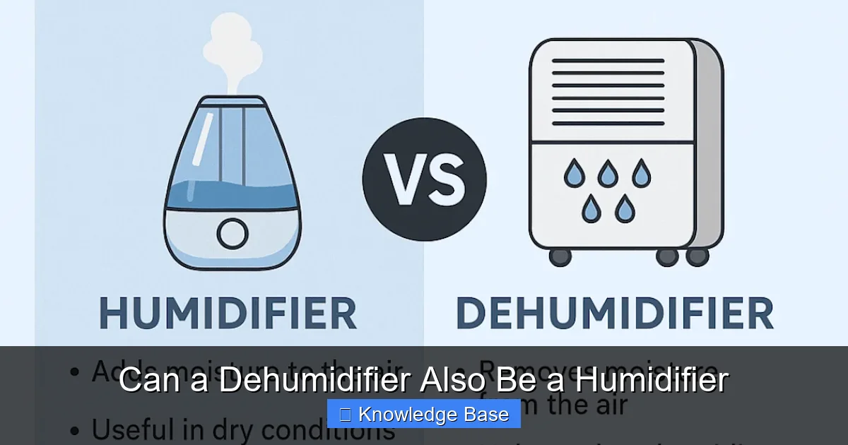 Can a Dehumidifier Also Be a Humidifier