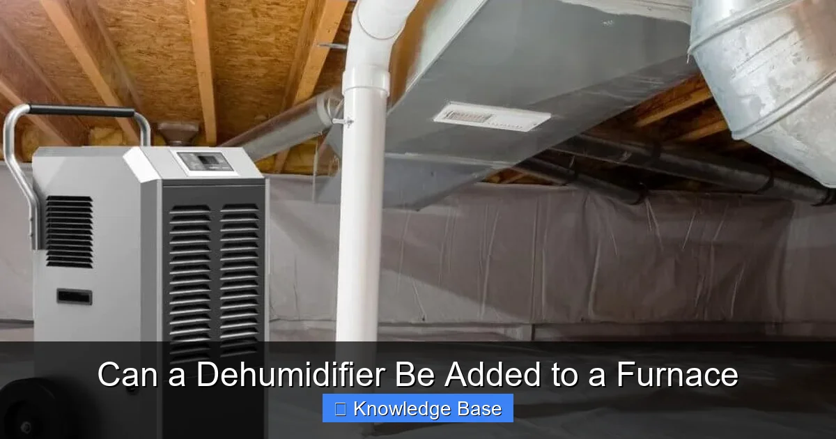 Can a Dehumidifier Be Added to a Furnace