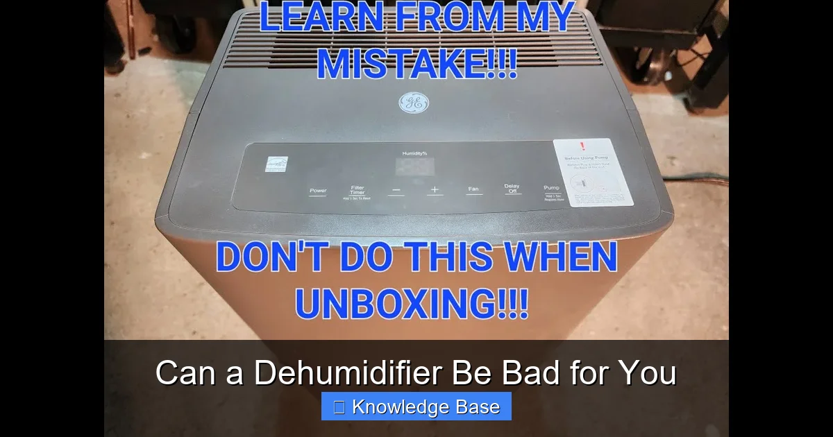 Can a Dehumidifier Be Bad for You