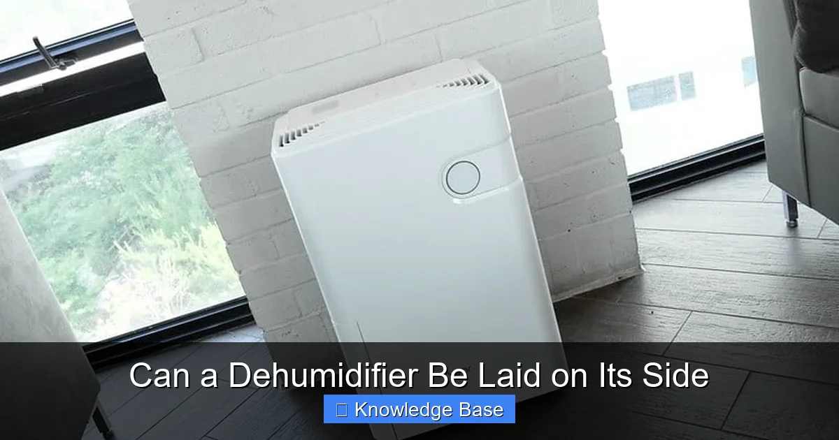 Can a Dehumidifier Be Laid on Its Side