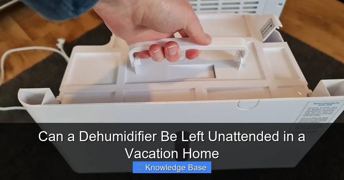 Can a Dehumidifier Be Left Unattended in a Vacation Home