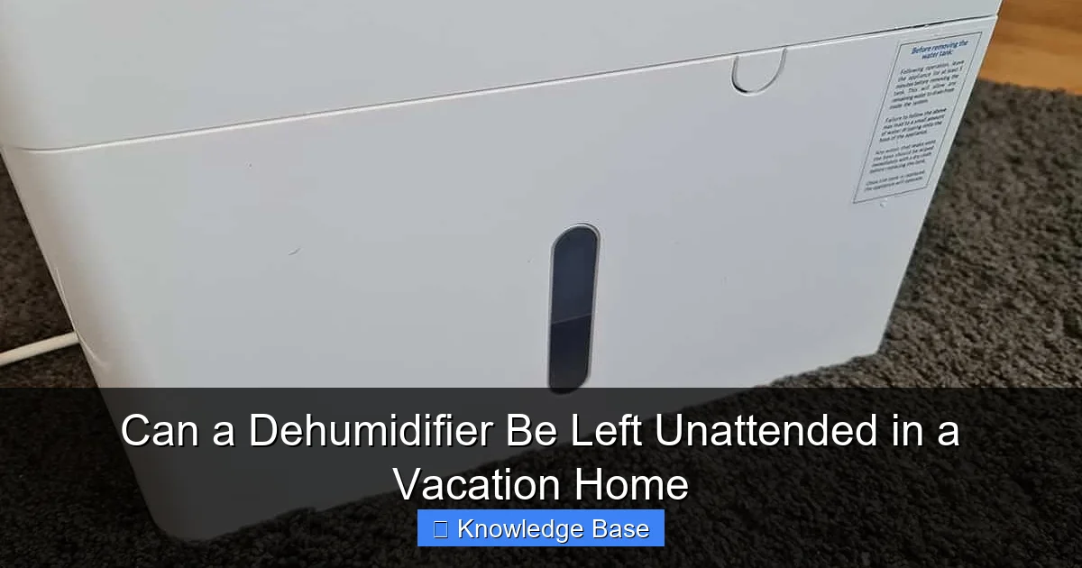 Can a Dehumidifier Be Left Unattended in a Vacation Home