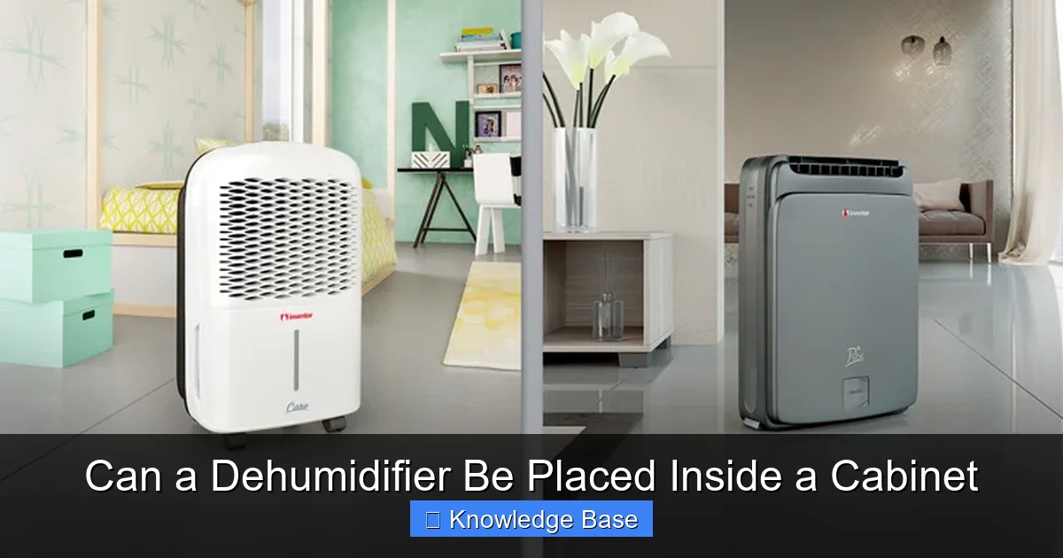 Can a Dehumidifier Be Placed Inside a Cabinet