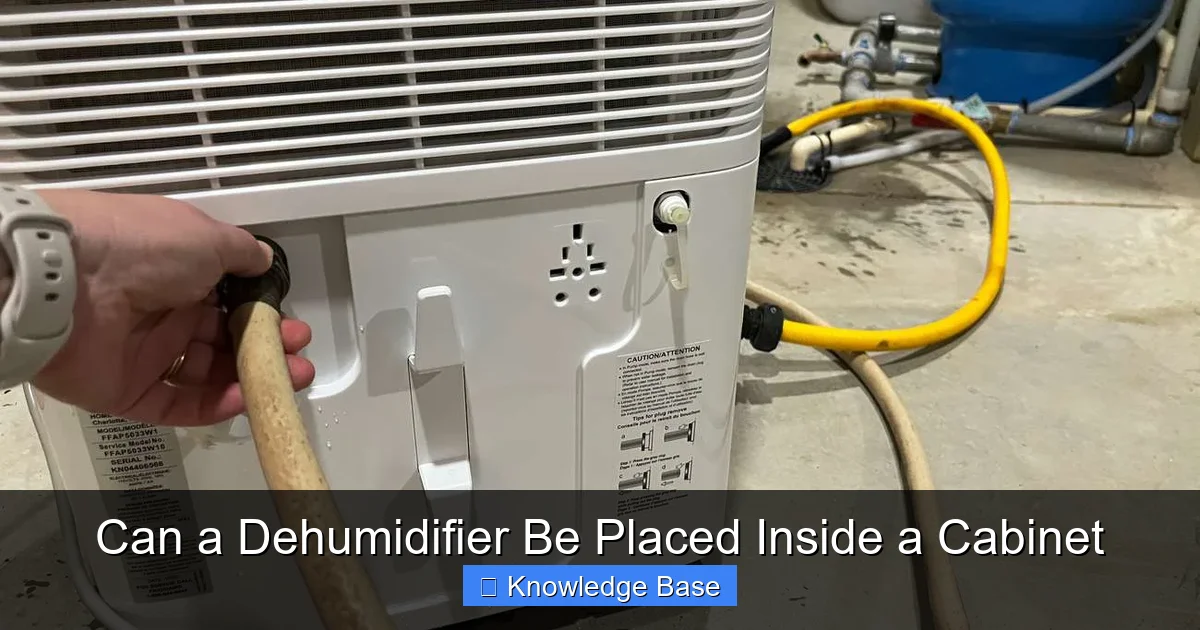 Can a Dehumidifier Be Placed Inside a Cabinet