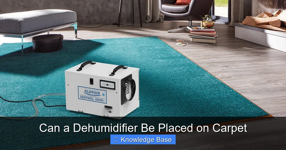 Can a Dehumidifier Be Placed on Carpet
