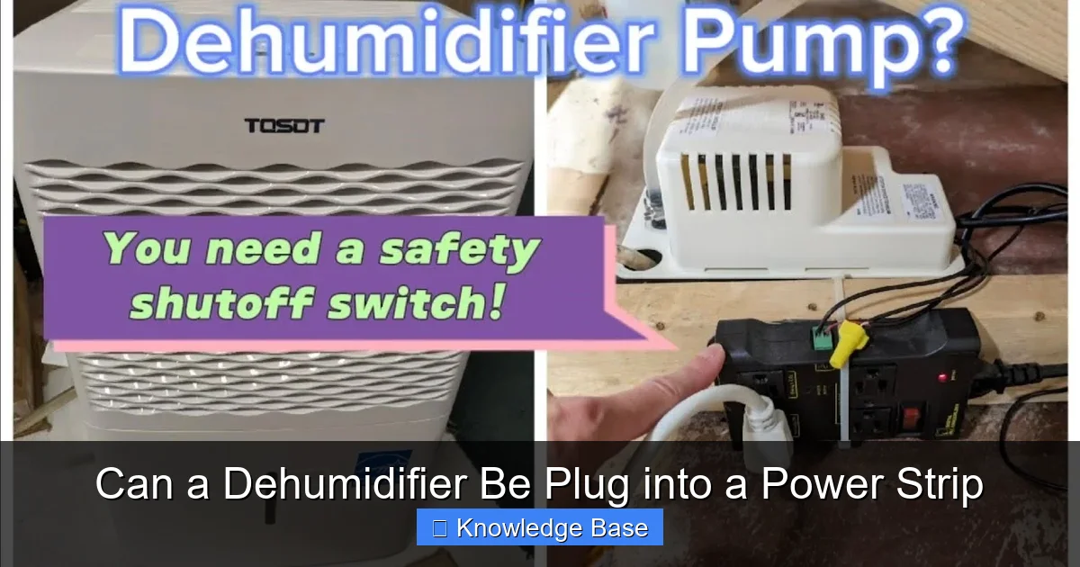 Can a Dehumidifier Be Plug into a Power Strip