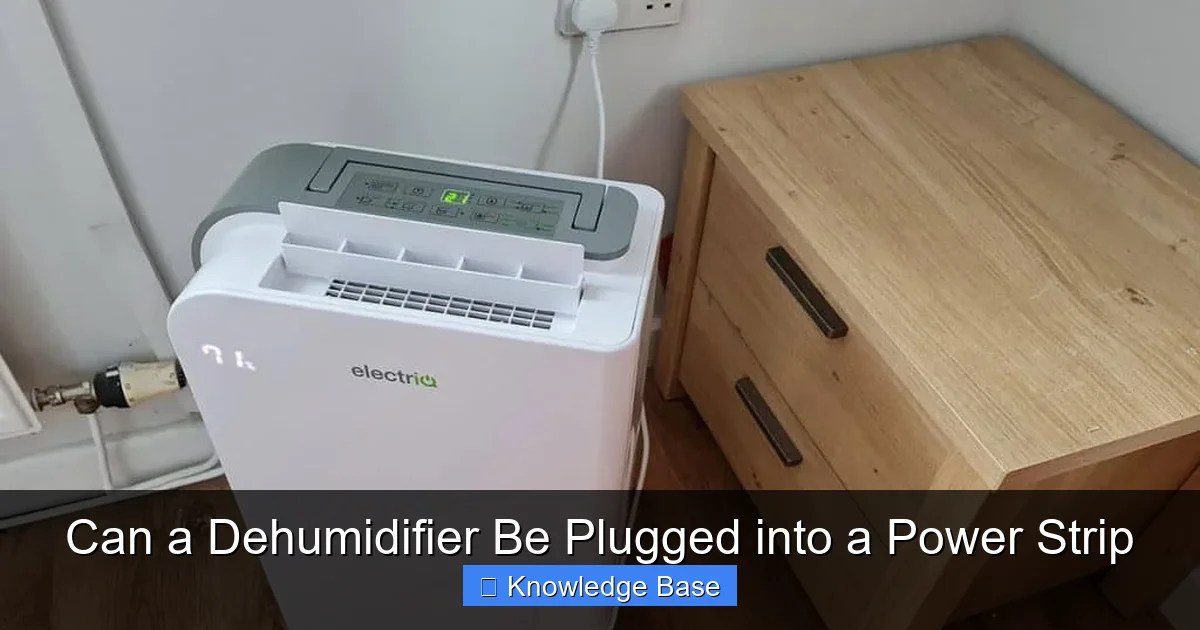 Can a Dehumidifier Be Plugged into a Power Strip