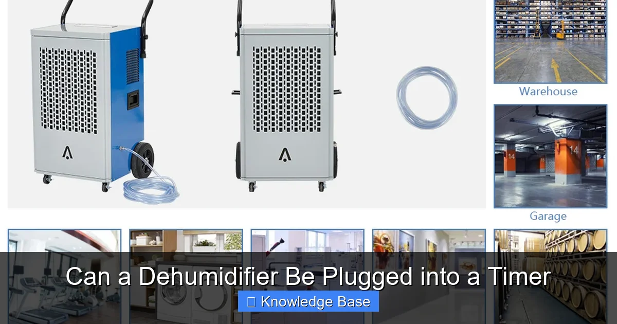 Can a Dehumidifier Be Plugged into a Timer