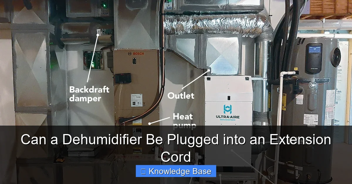 Can a Dehumidifier Be Plugged into an Extension Cord