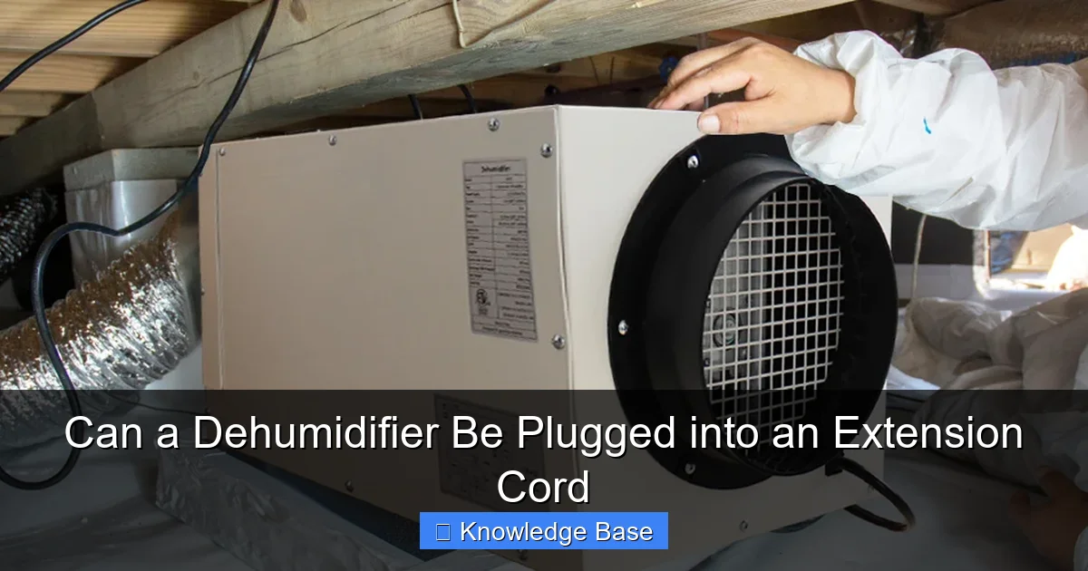 Can a Dehumidifier Be Plugged into an Extension Cord