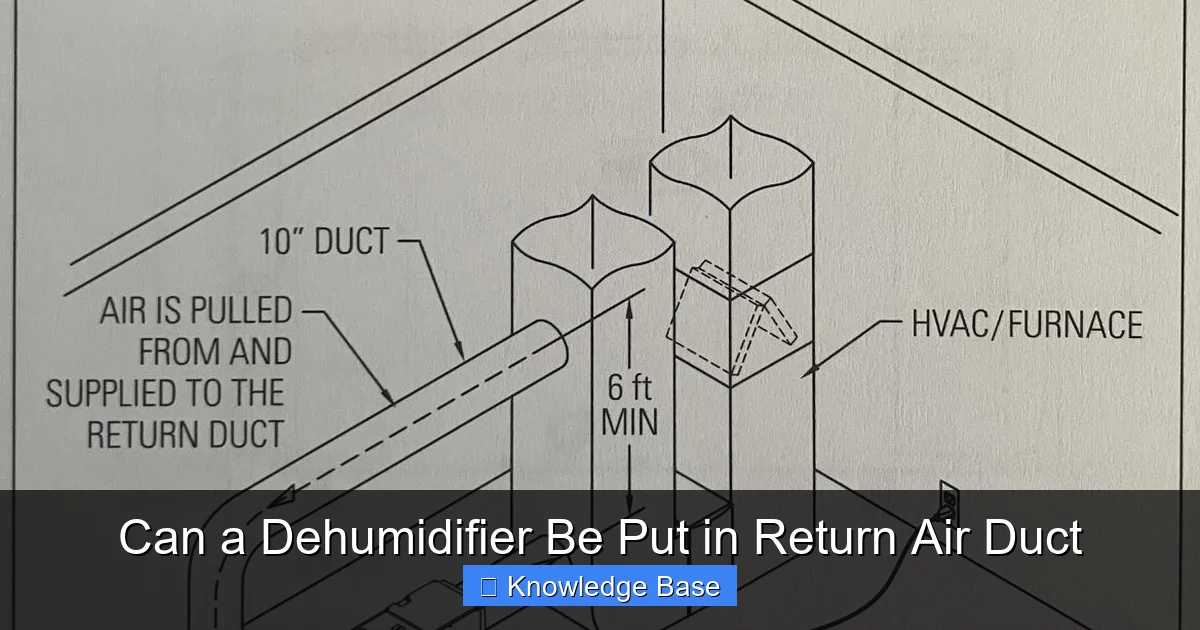 Can a Dehumidifier Be Put in Return Air Duct