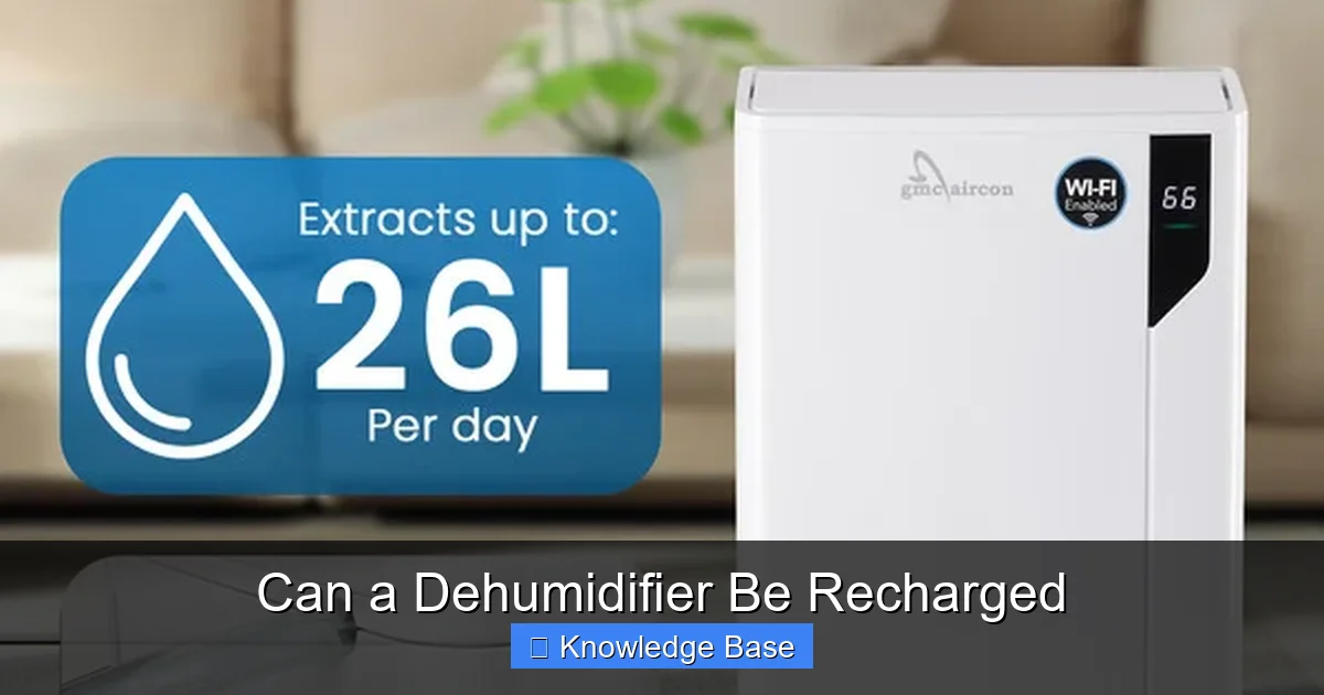 Can a Dehumidifier Be Recharged