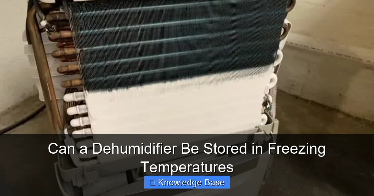 Can a Dehumidifier Be Stored in Freezing Temperatures