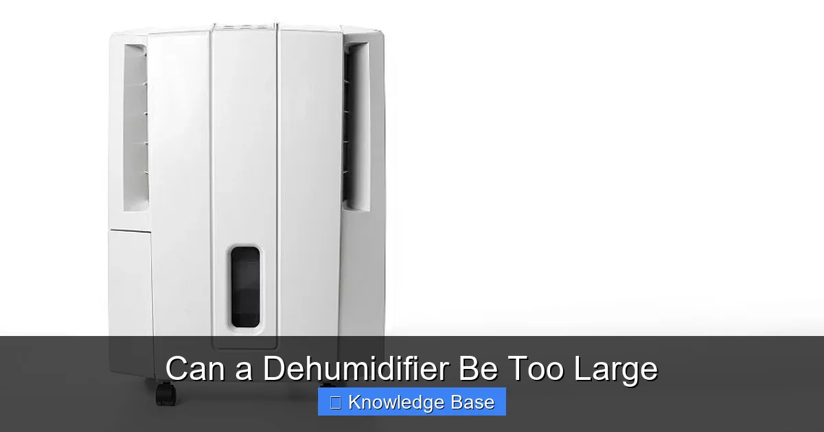 Can a Dehumidifier Be Too Large