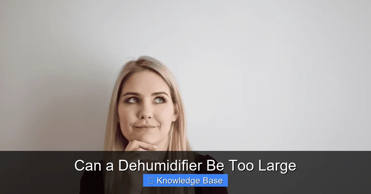 Can a Dehumidifier Be Too Large