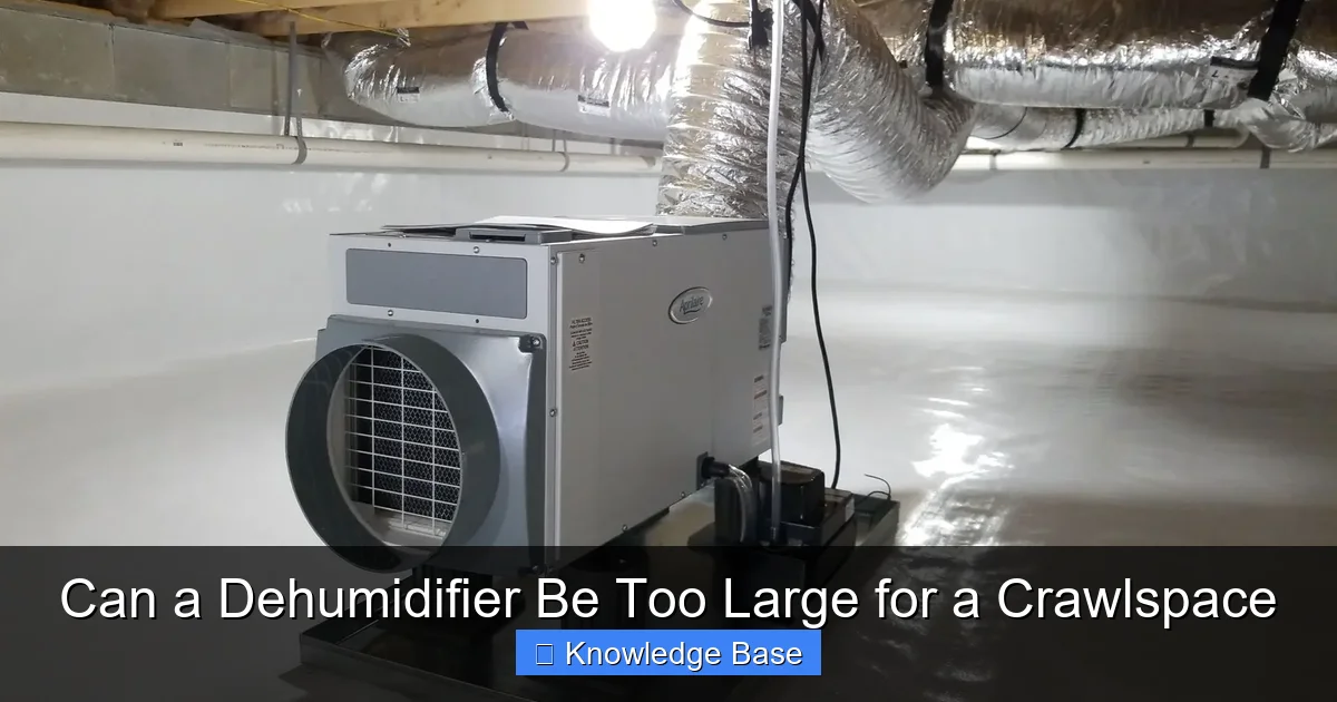 Can a Dehumidifier Be Too Large for a Crawlspace
