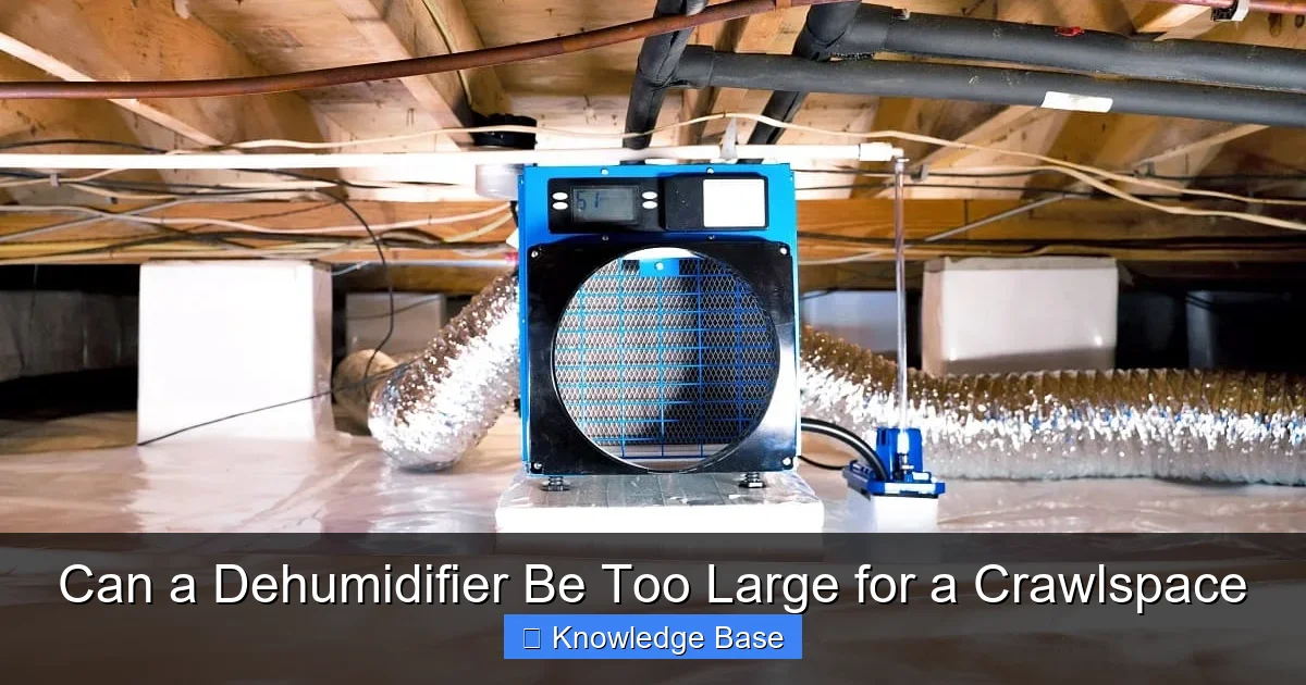 Can a Dehumidifier Be Too Large for a Crawlspace