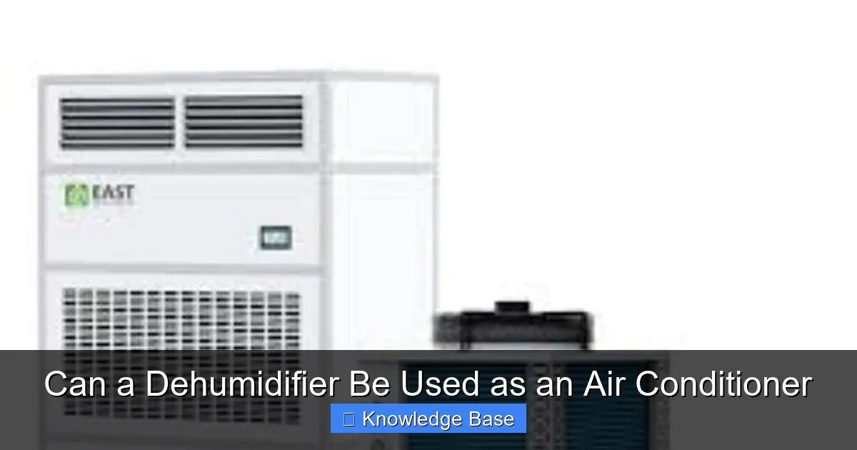 Can a Dehumidifier Be Used as an Air Conditioner