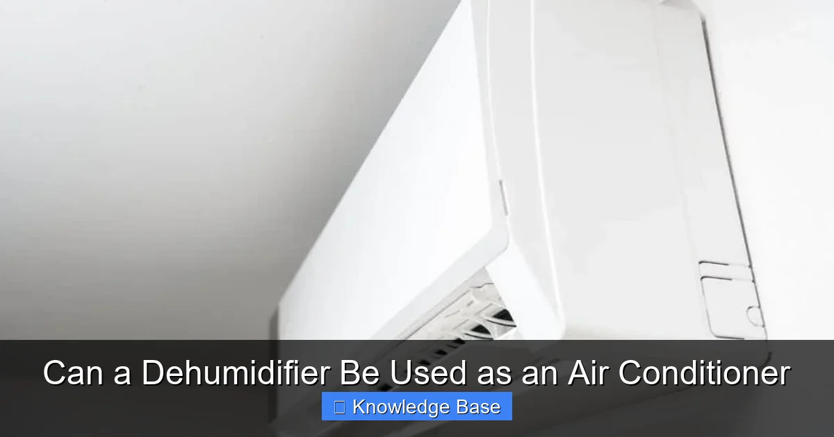 Can a Dehumidifier Be Used as an Air Conditioner