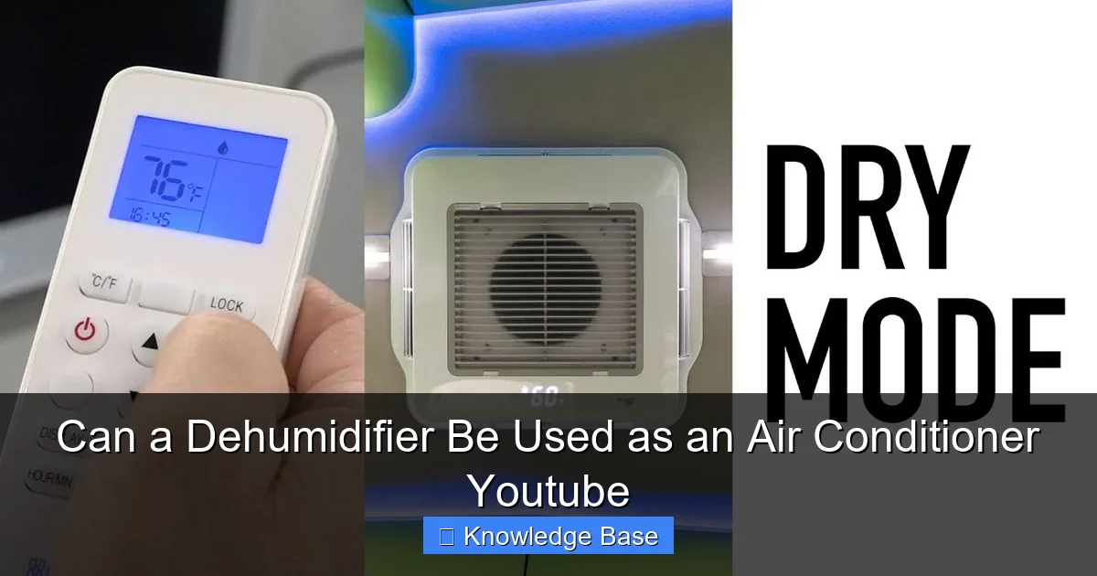 Can a Dehumidifier Be Used as an Air Conditioner Youtube