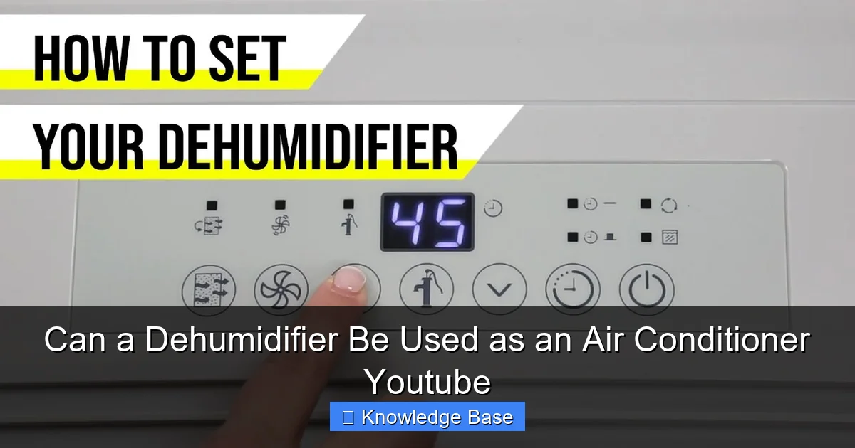 Can a Dehumidifier Be Used as an Air Conditioner Youtube