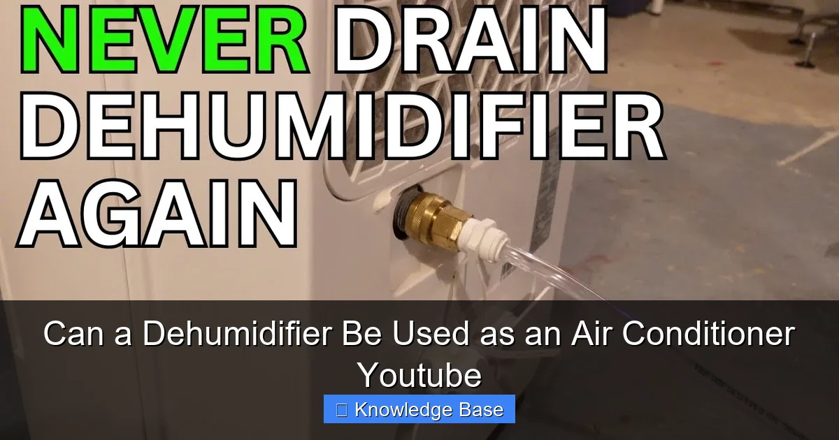Can a Dehumidifier Be Used as an Air Conditioner Youtube