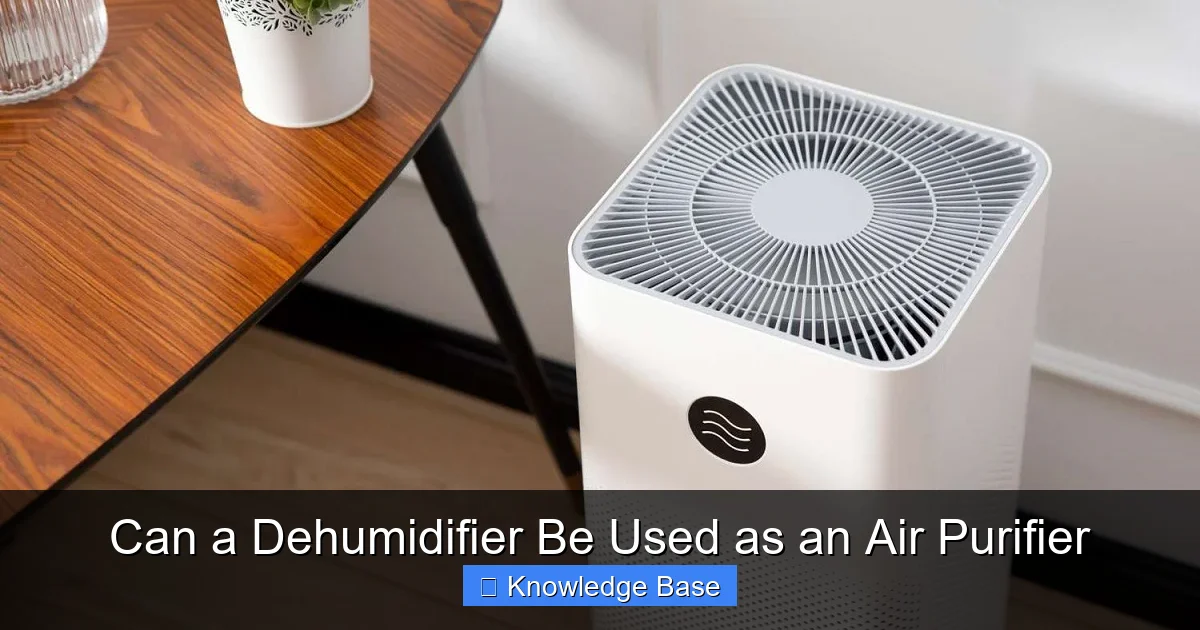 Can a Dehumidifier Be Used as an Air Purifier