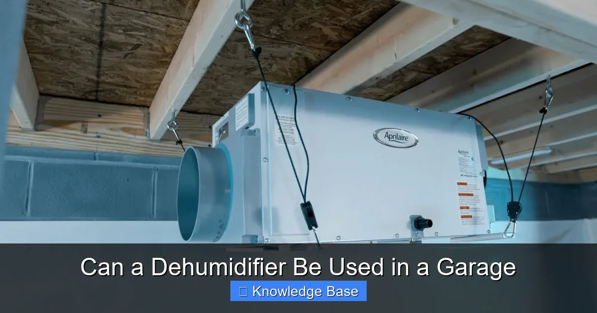 Can a Dehumidifier Be Used in a Garage