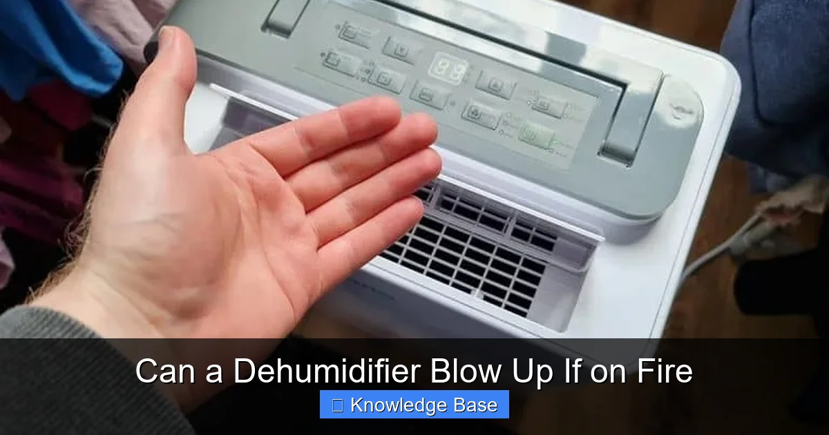 Can a Dehumidifier Blow Up If on Fire