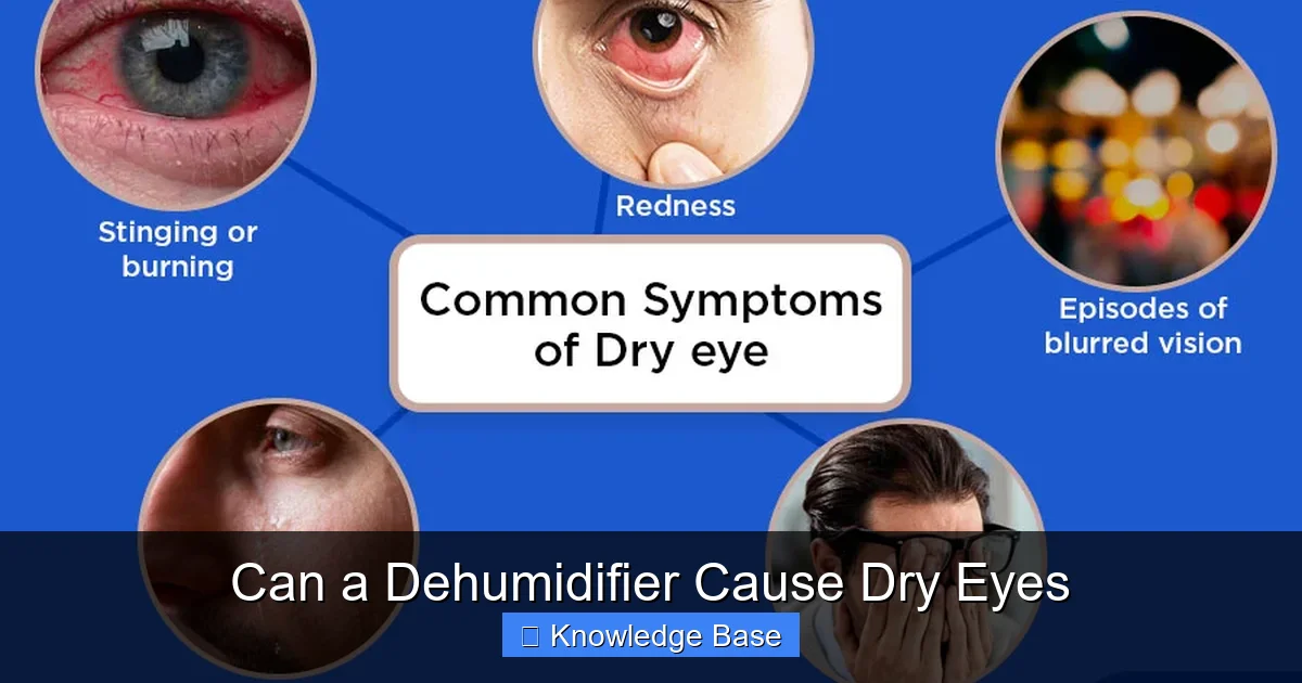 Can a Dehumidifier Cause Dry Eyes