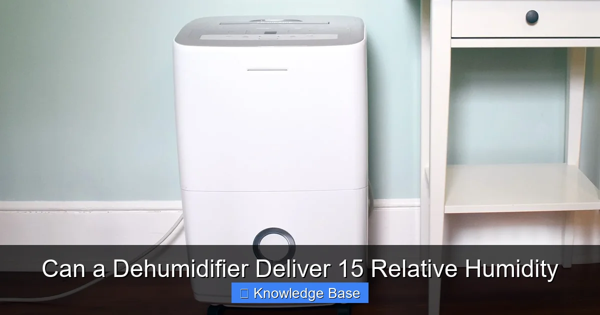 Can a Dehumidifier Deliver 15 Relative Humidity