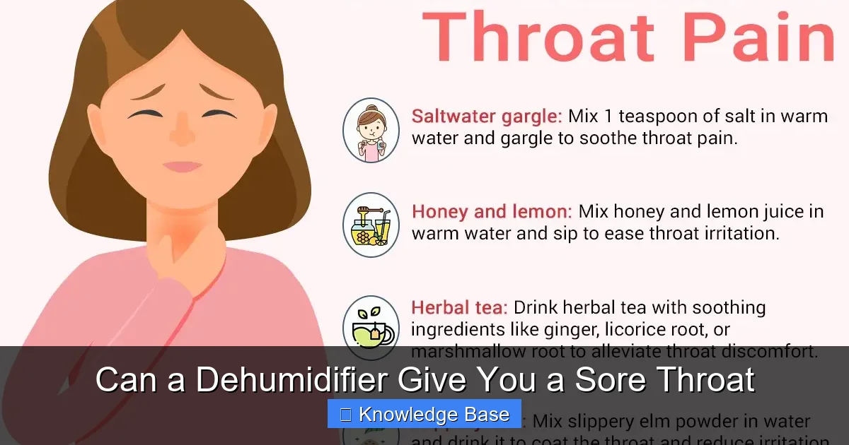 Can a Dehumidifier Give You a Sore Throat