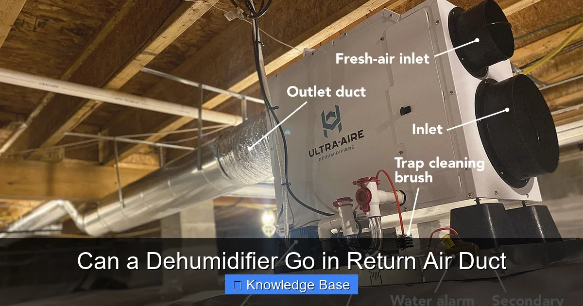 Can a Dehumidifier Go in Return Air Duct