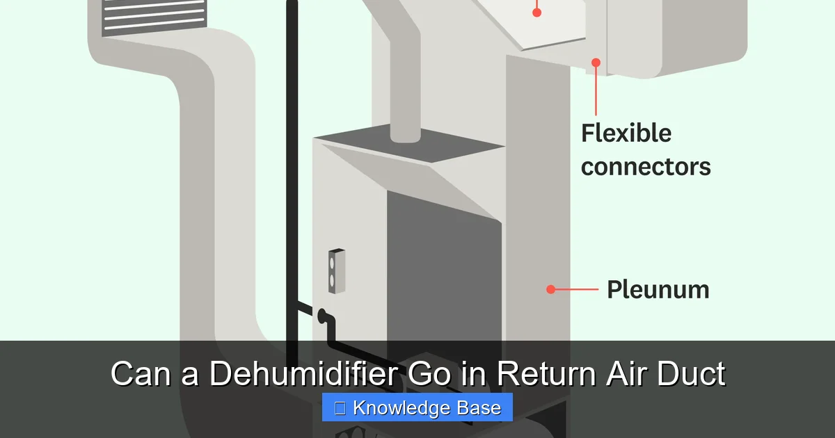 Can a Dehumidifier Go in Return Air Duct