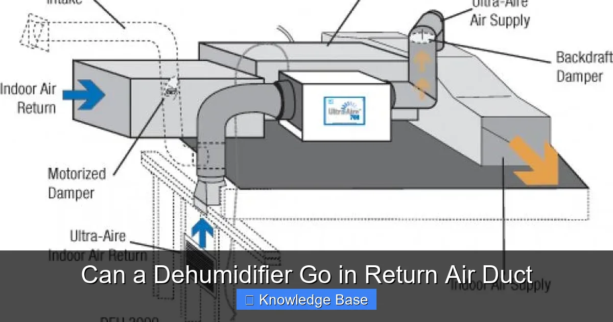 Can a Dehumidifier Go in Return Air Duct