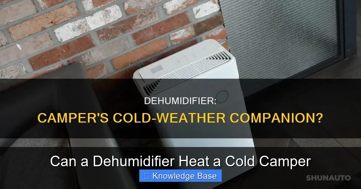 Can a Dehumidifier Heat a Cold Camper