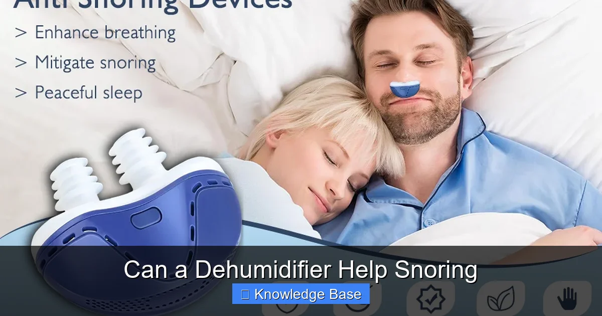Can a Dehumidifier Help Snoring