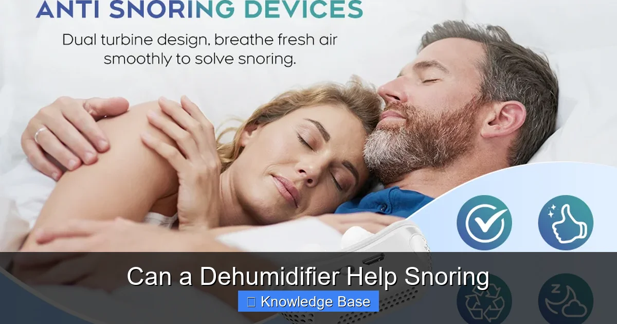 Can a Dehumidifier Help Snoring