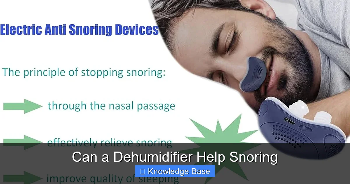 Can a Dehumidifier Help Snoring