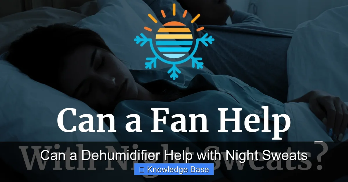 Can a Dehumidifier Help with Night Sweats