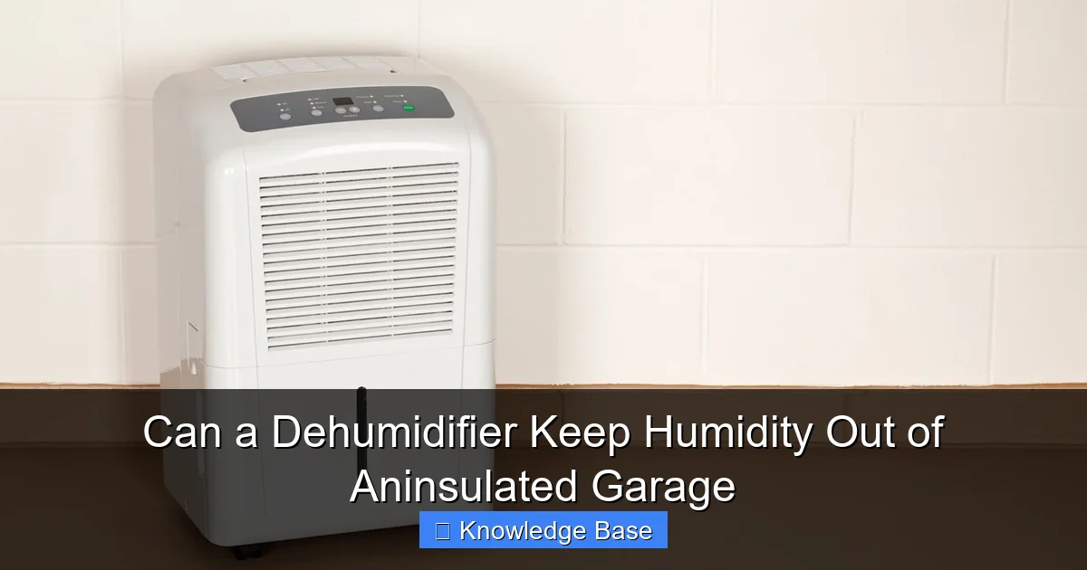 Can a Dehumidifier Keep Humidity Out of Aninsulated Garage