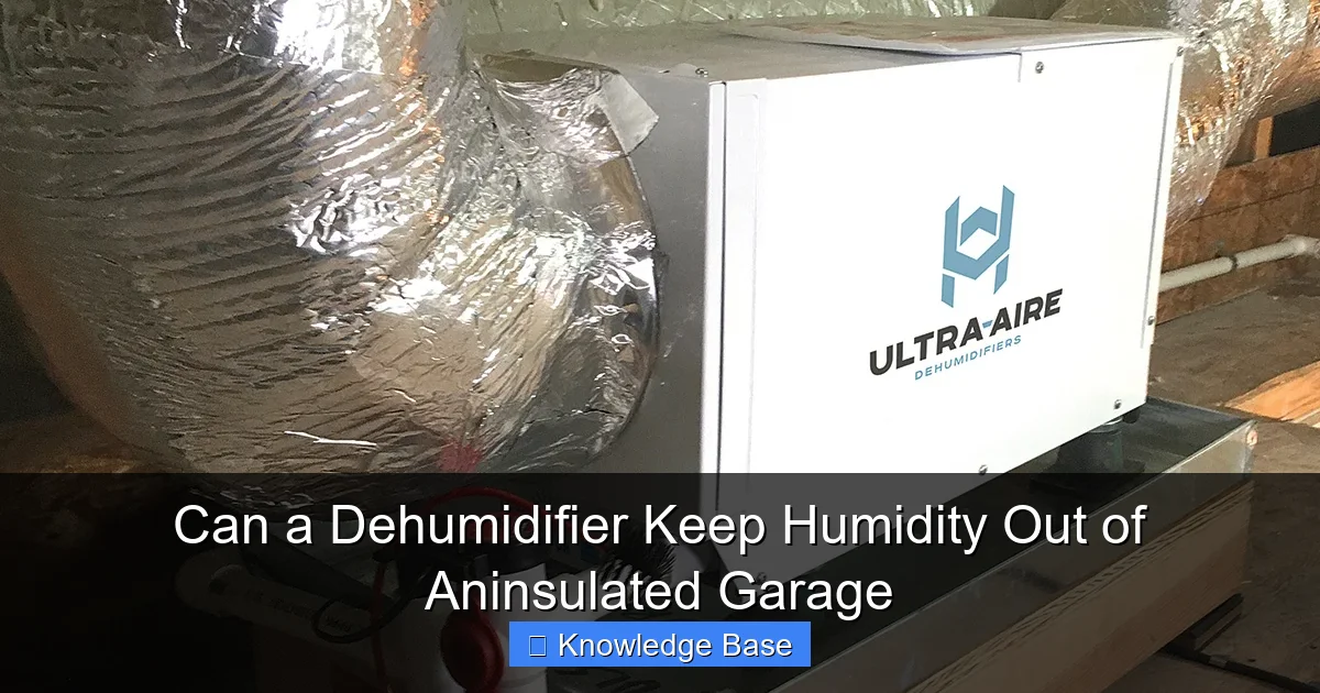 Can a Dehumidifier Keep Humidity Out of Aninsulated Garage