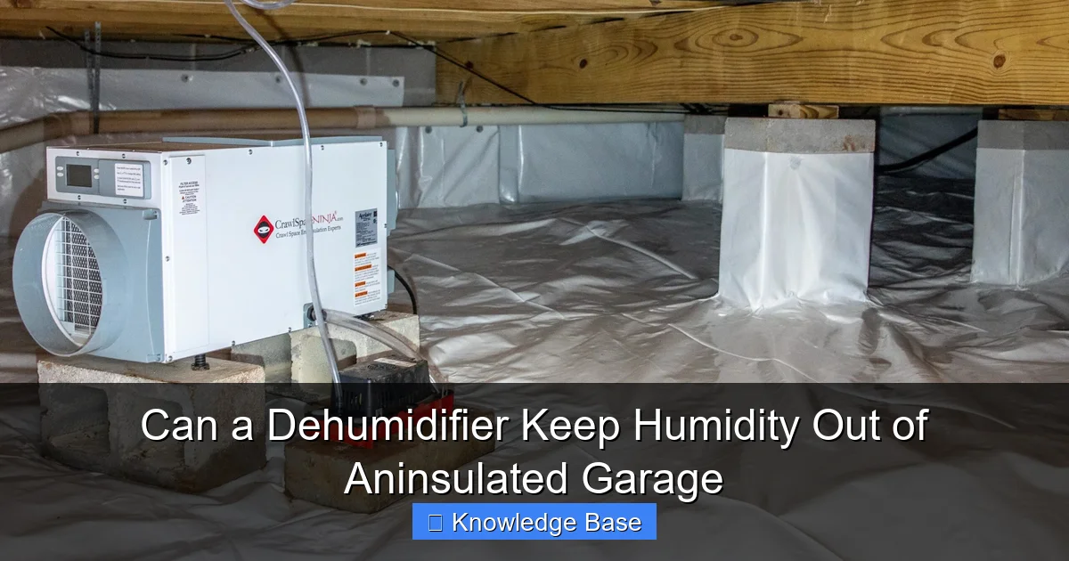 Can a Dehumidifier Keep Humidity Out of Aninsulated Garage