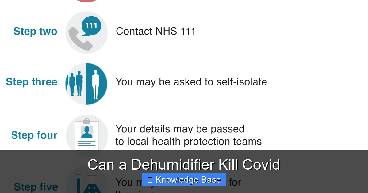 Can a Dehumidifier Kill Covid