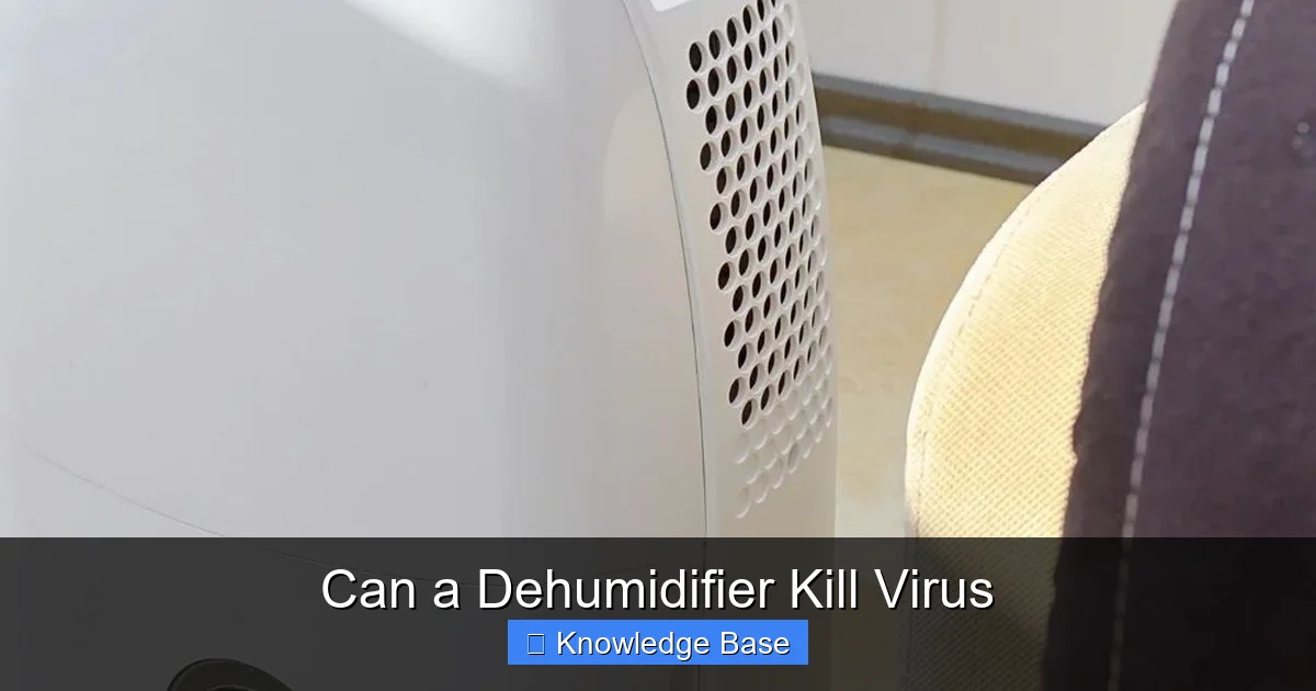 Can a Dehumidifier Kill Virus