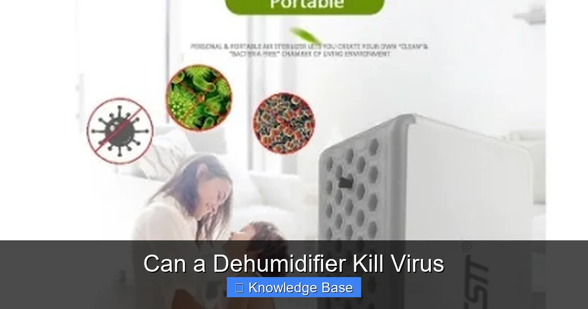 Can a Dehumidifier Kill Virus