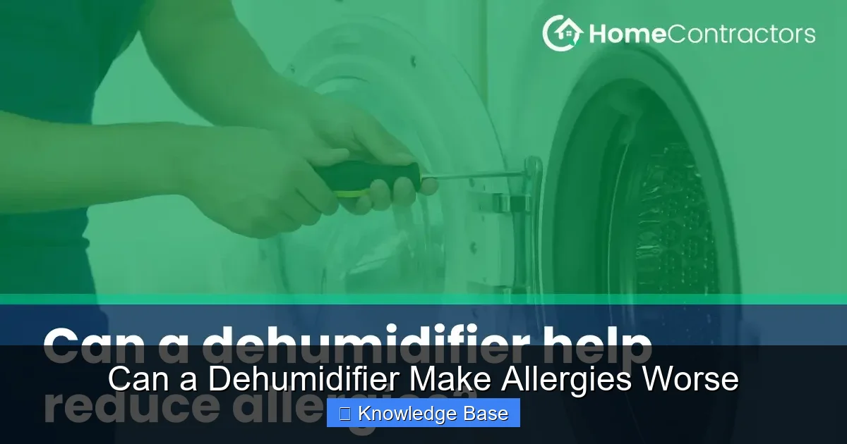 Can a Dehumidifier Make Allergies Worse