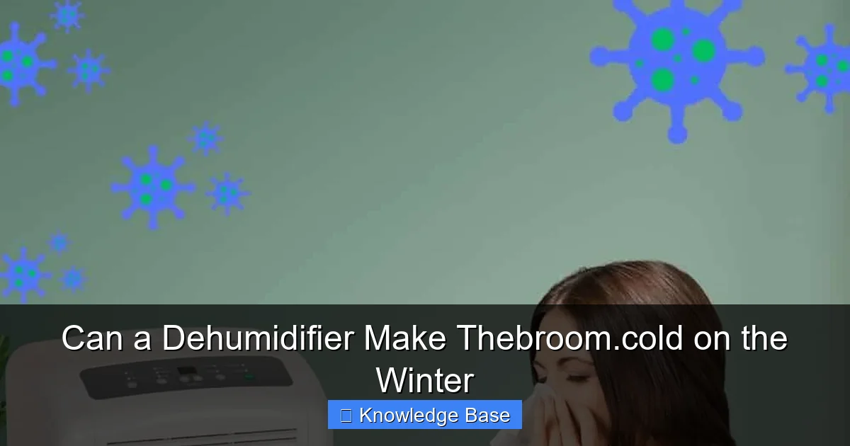 Can a Dehumidifier Make Thebroom.cold on the Winter
