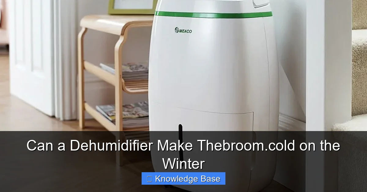 Can a Dehumidifier Make Thebroom.cold on the Winter