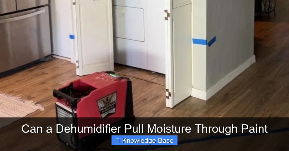 Can a Dehumidifier Pull Moisture Through Paint